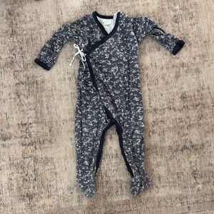 Jamie Kay blueberry floral footie pajama